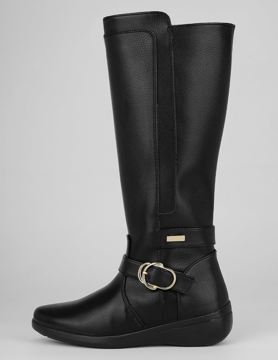 Botas altas Exterior Piel vegana Color Negro Para Mujer De RBCOLLECTION