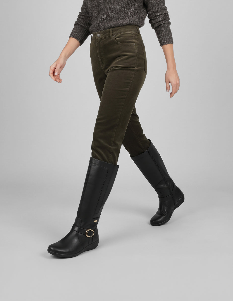 Botas altas Walk en Piel vegana – Negro