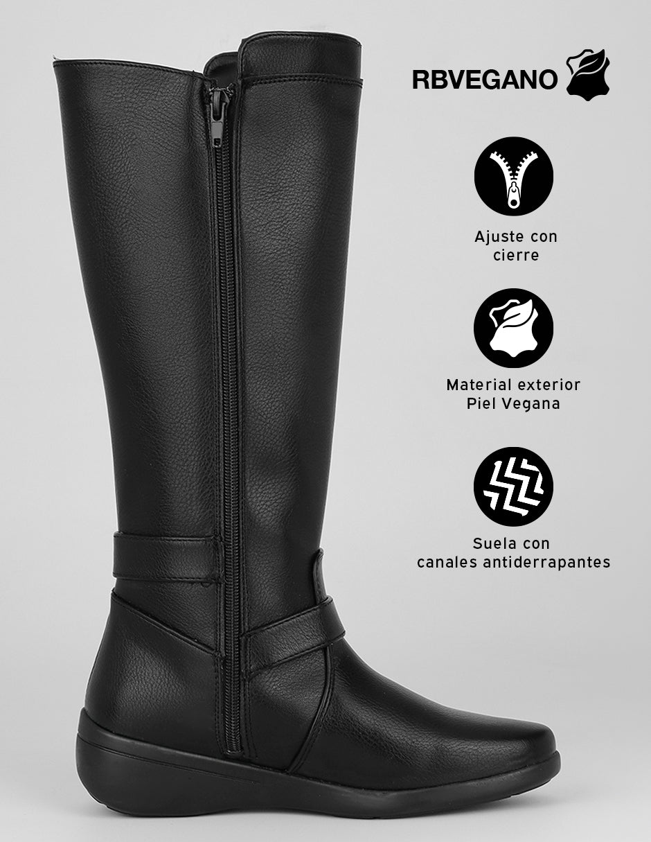 Botas altas Walk en Piel vegana – Negro
