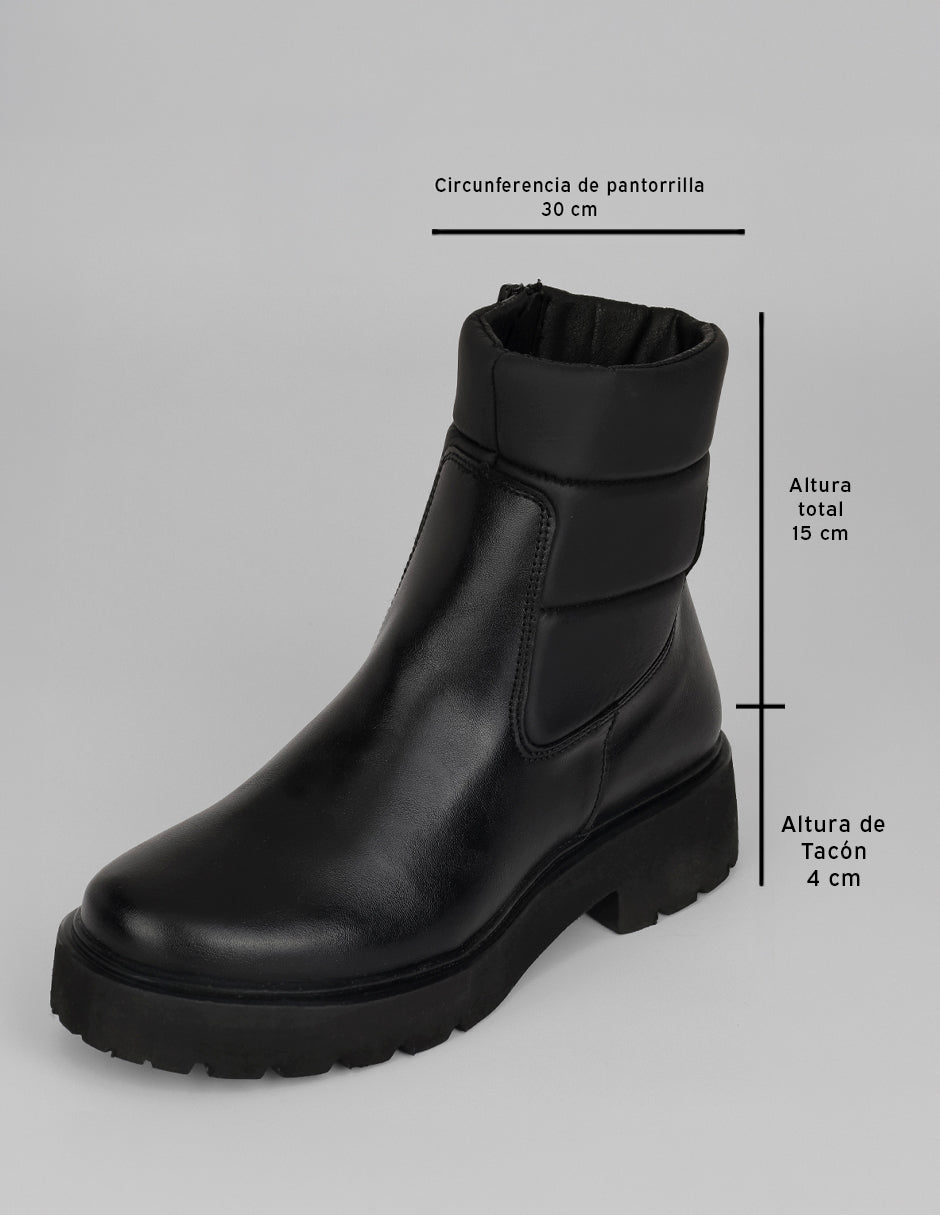 Botas casuales Bike en Piel vegana – Negro