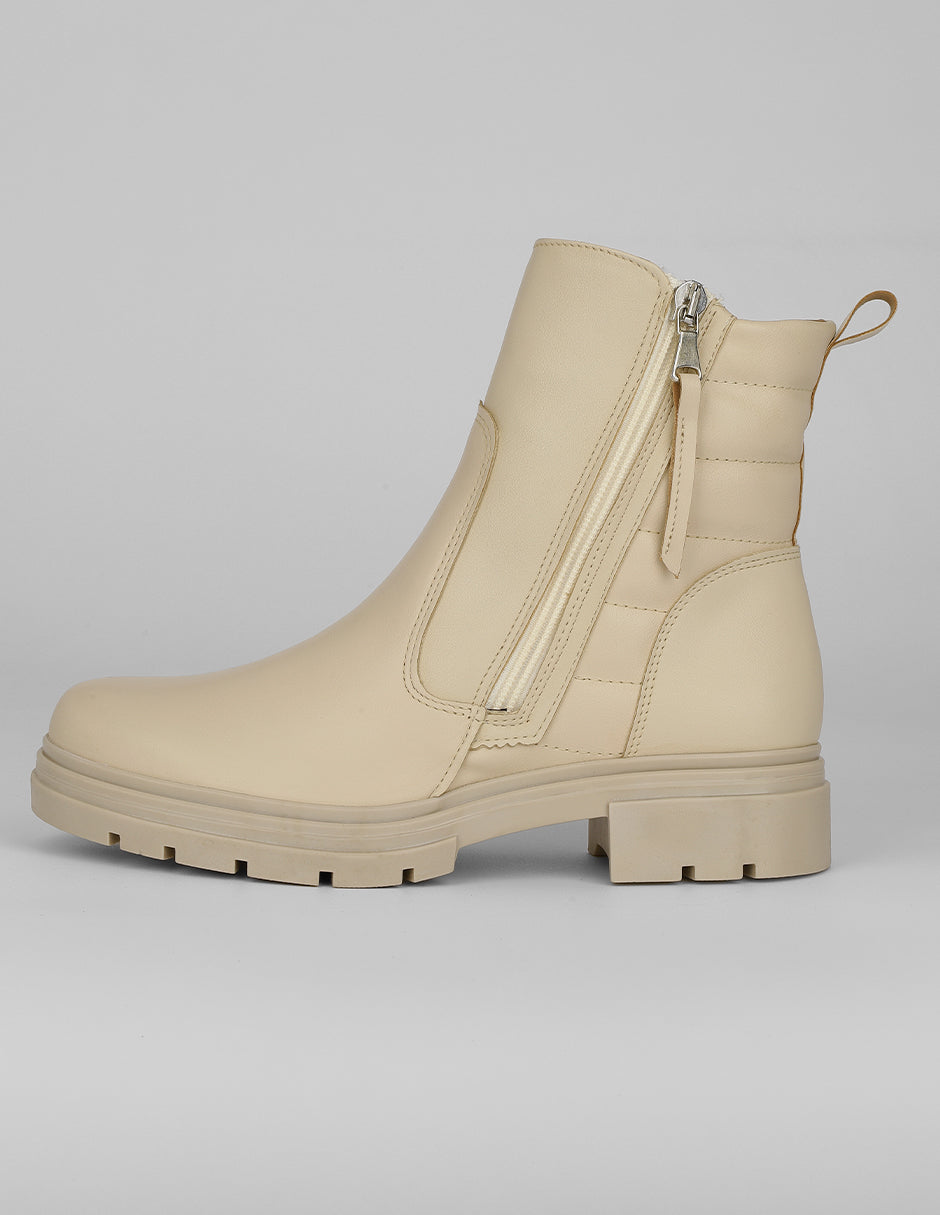 Botas casuales Exterior Piel vegana Color Beige Para Mujer De RBCOLLECTION