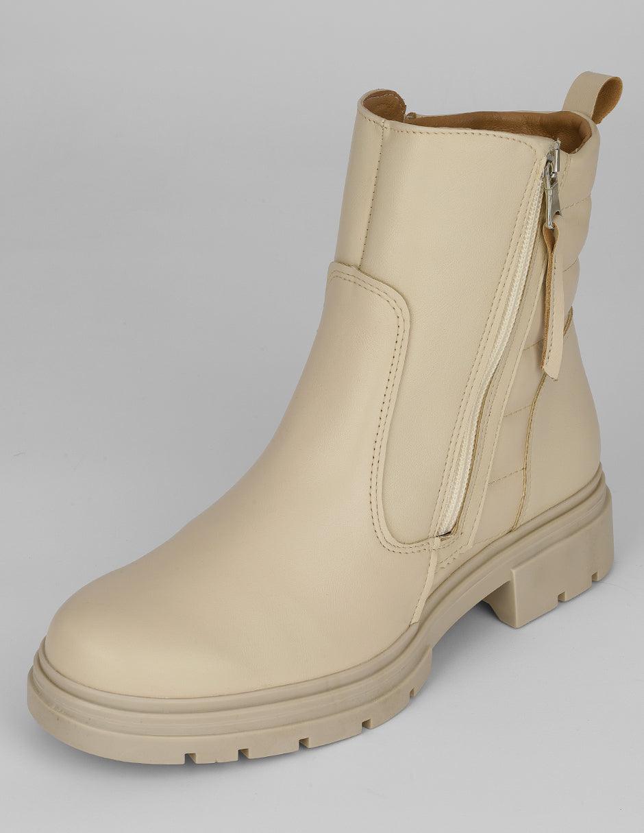 Botas casuales Bosqui en Piel vegana – Beige