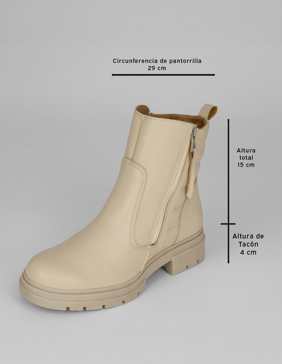 Botas casuales Bosqui en Piel vegana – Beige