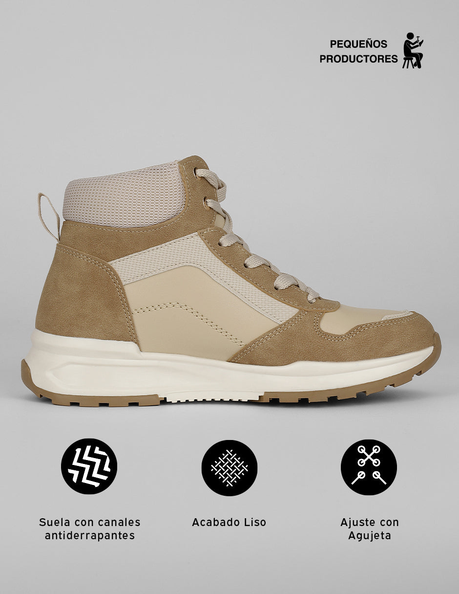 Botas casuales Italia en Sintético – Beige