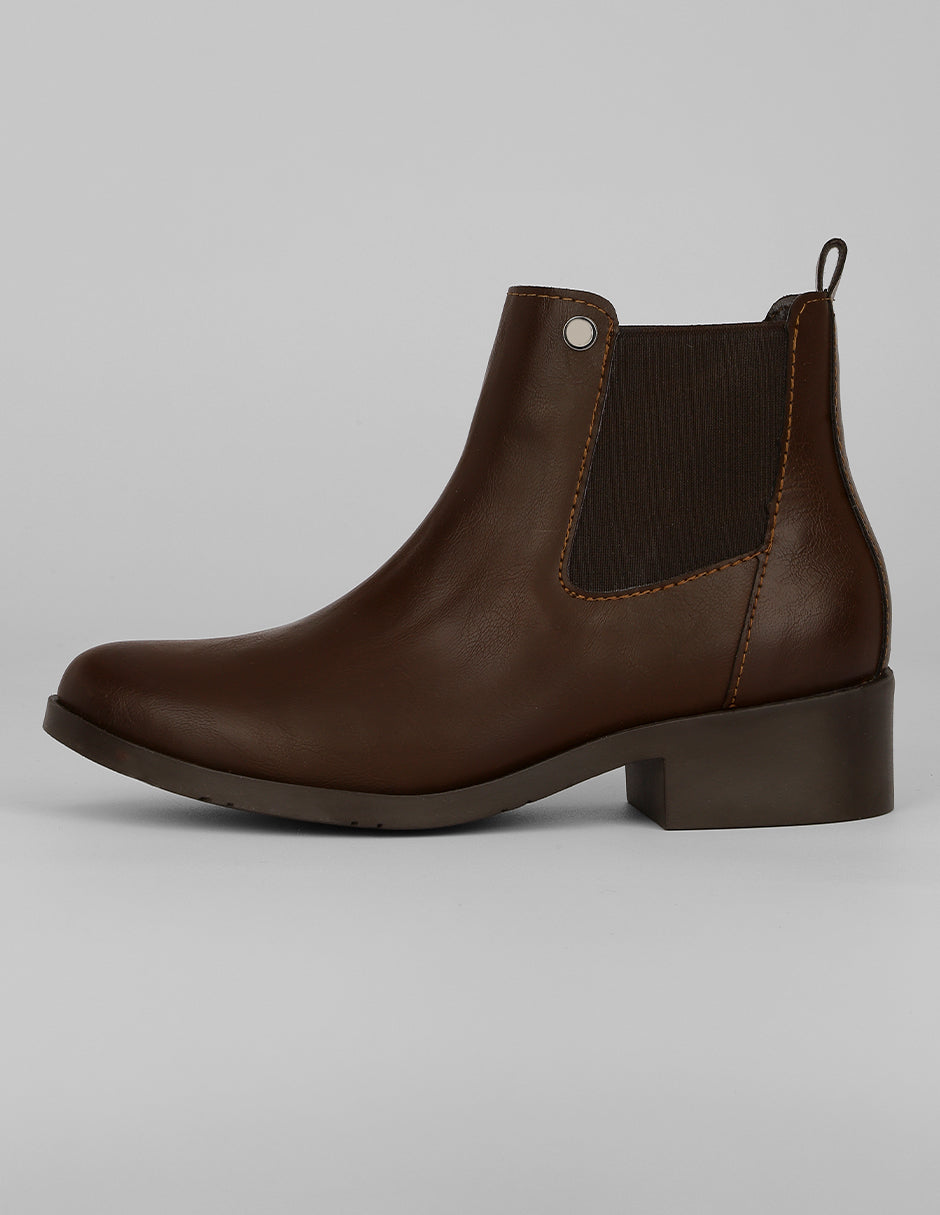 Botas casuales Exterior Piel vegana Color Café Para Mujer De RBCOLLECTION