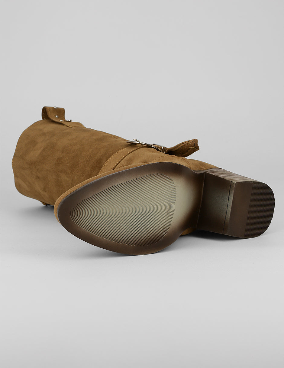 Botas tipo western West en Textil – Café