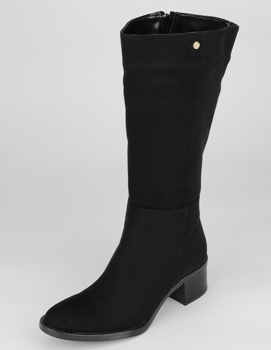 Botas altas Walk en Gamuza – Negro
