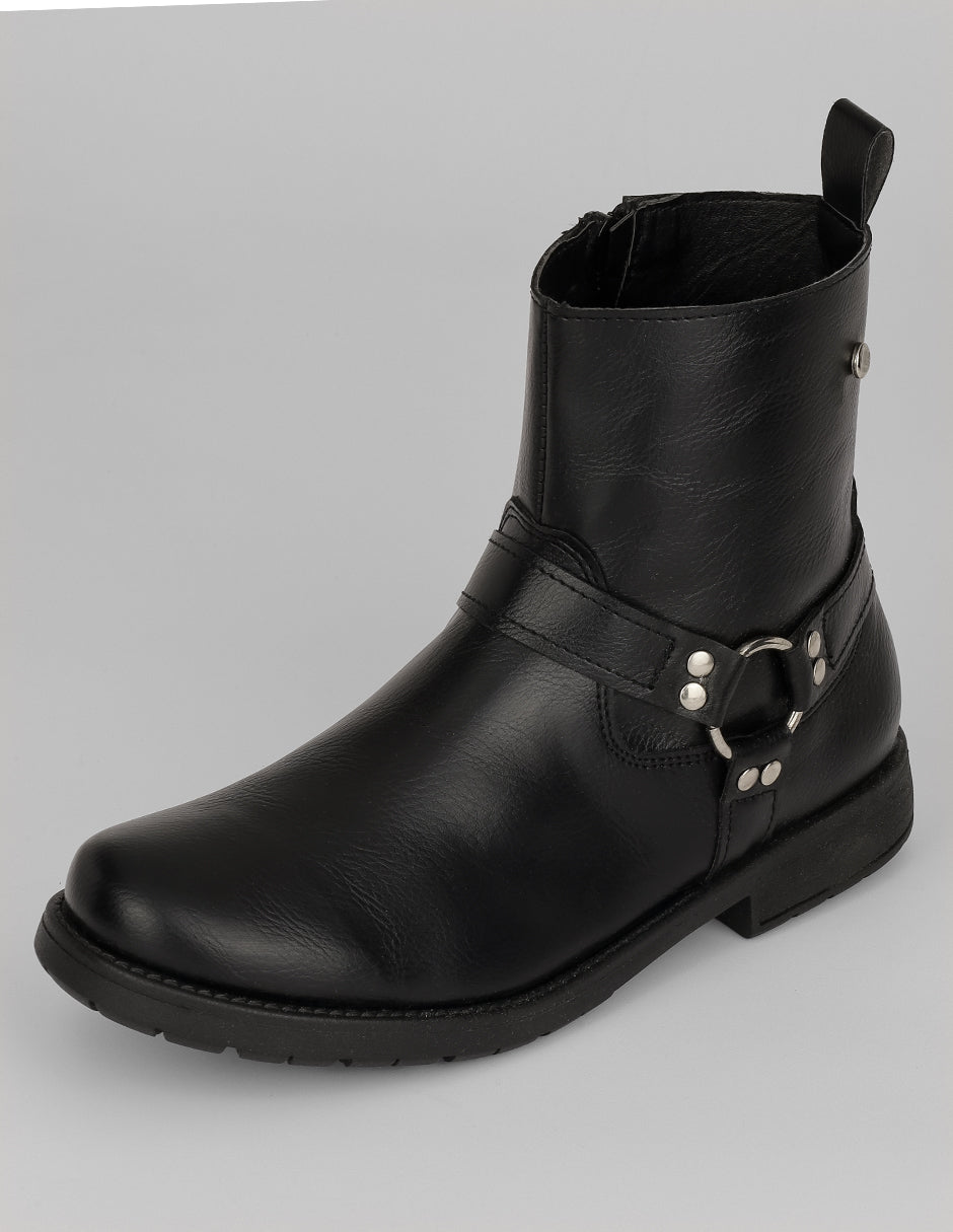 Botas casuales Bike en Piel vegana – Negro