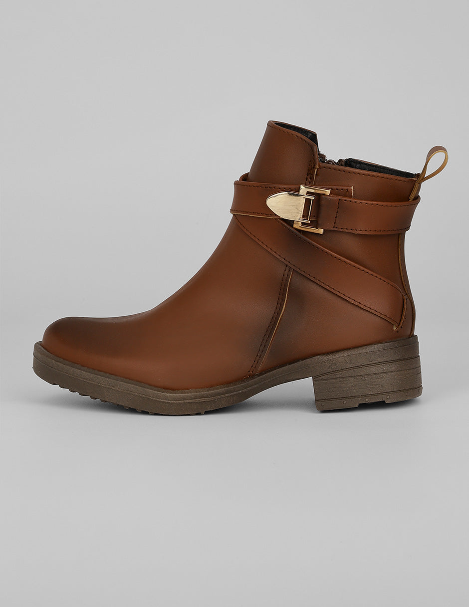 Botas casuales Exterior Piel vegana Color Café Para Mujer De RBCOLLECTION