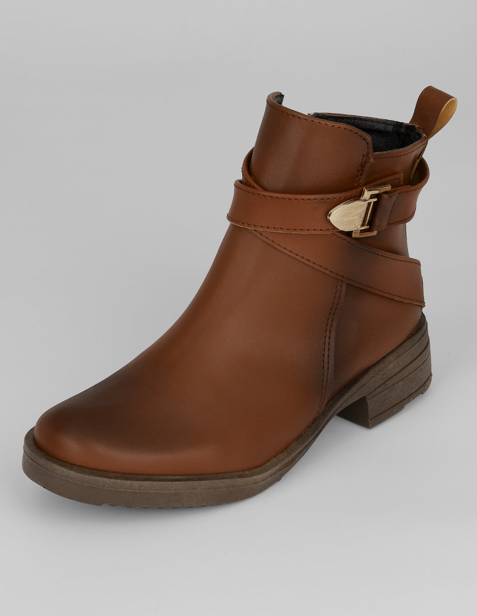 Botas casuales Bike en Piel vegana – Café