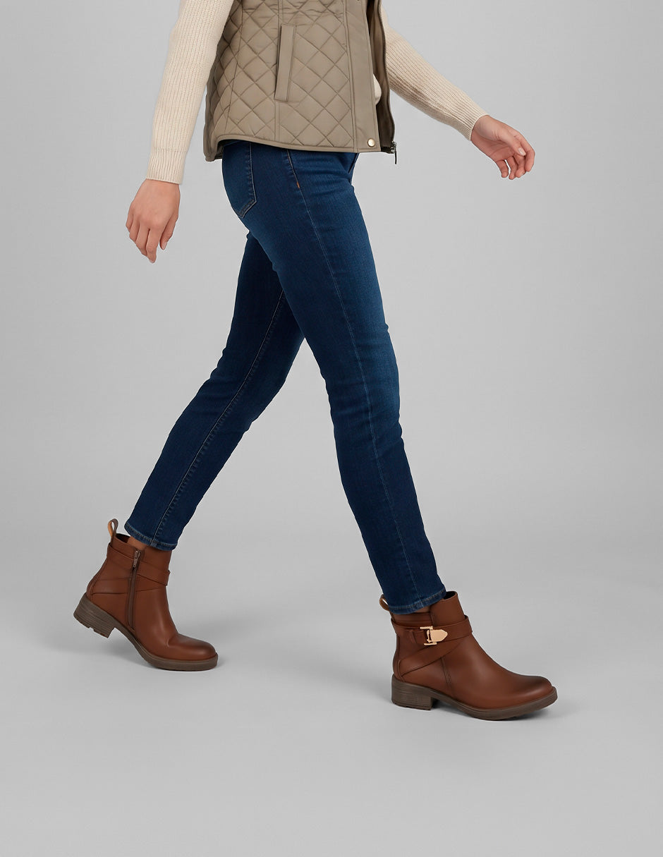 Botas casuales Bike en Piel vegana – Café