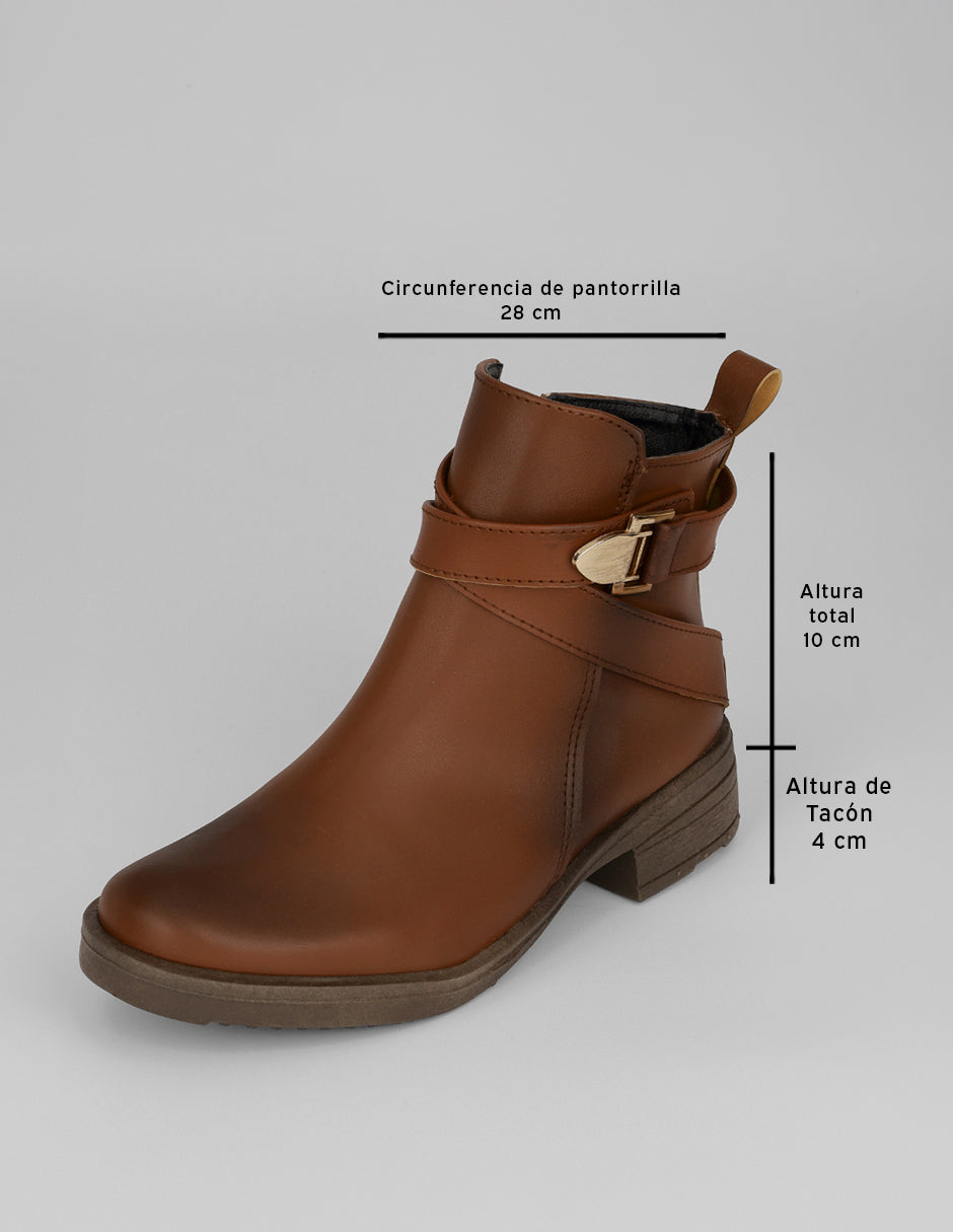 Botas casuales Bike en Piel vegana – Café