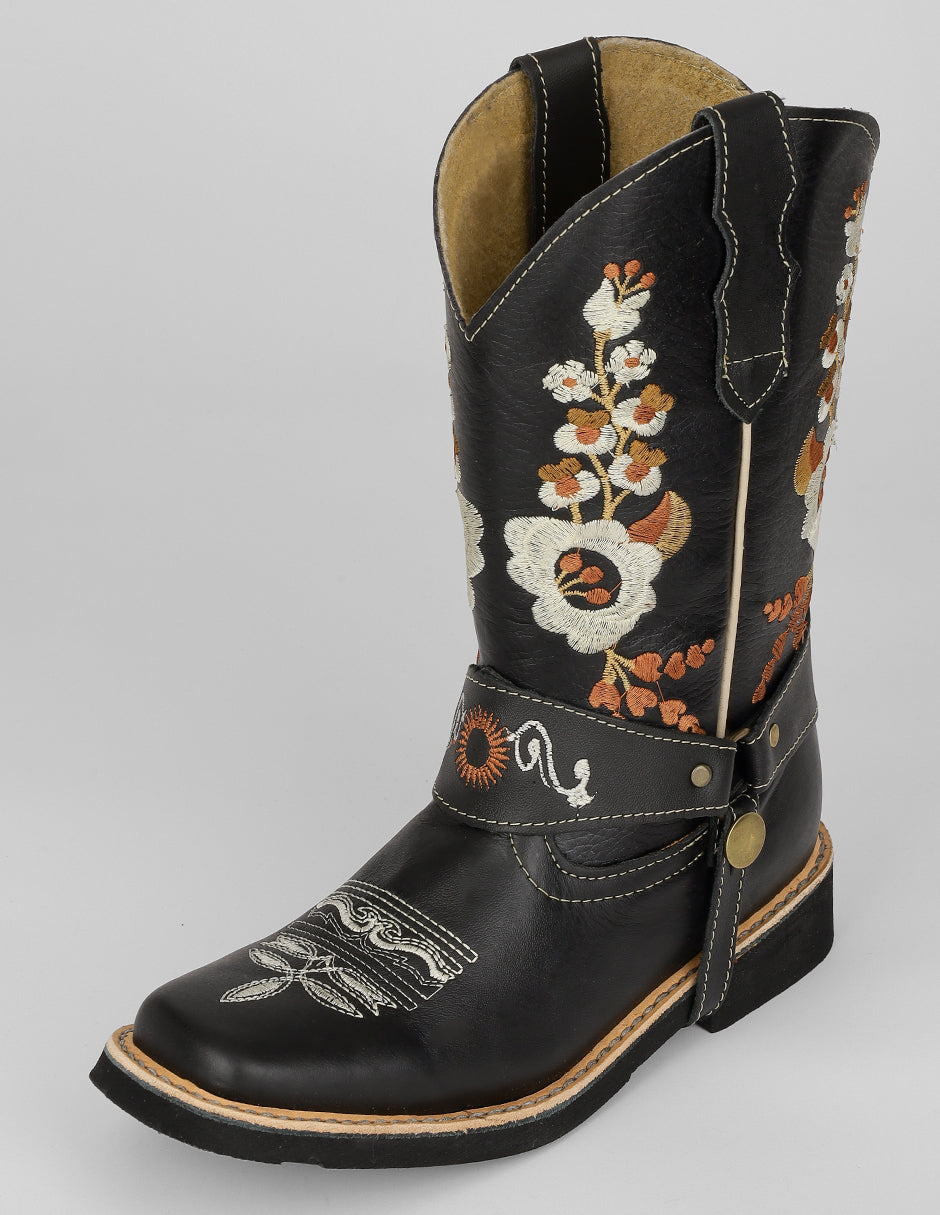 Botas tipo western West en Piel – Negro
