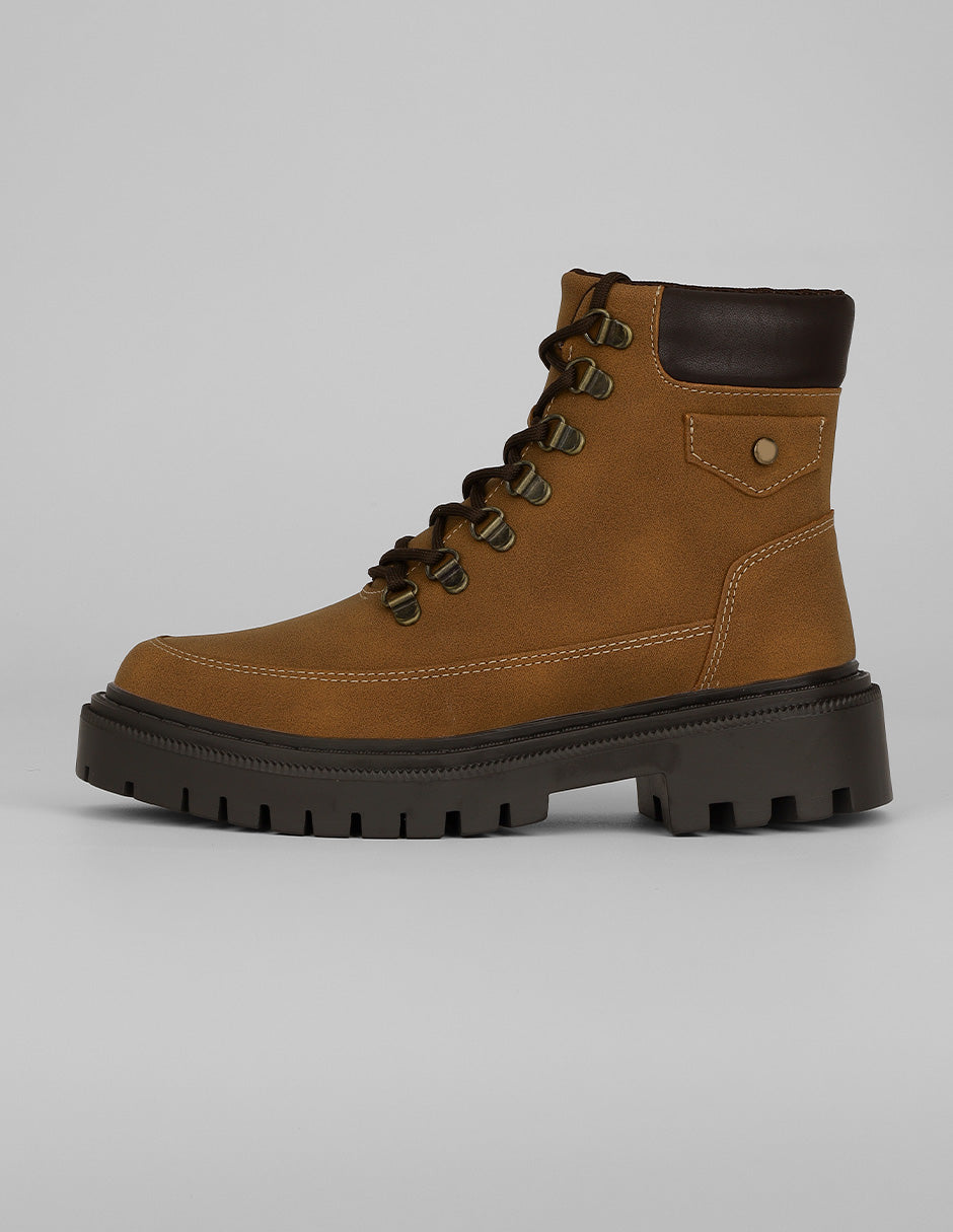 Botas casuales Exterior Sintético Color Camel Para Mujer De RBCOLLECTION