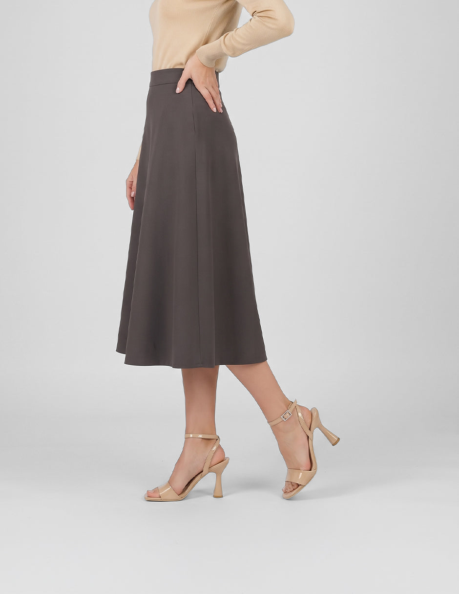 Sandalia con tacón Ave en Charol – Beige