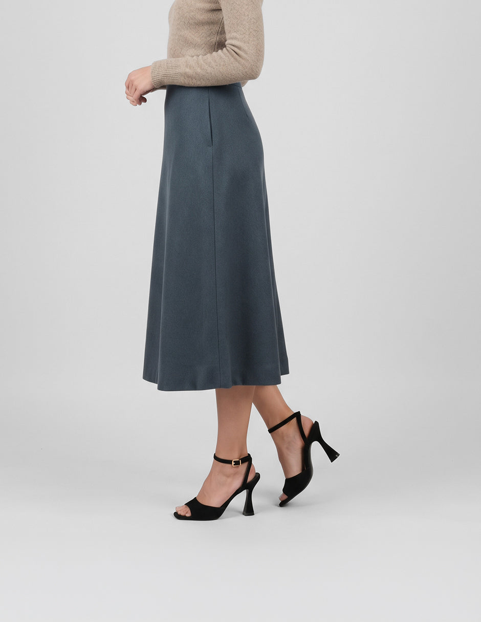 Sandalia con tacón Ave en Textil – Negro