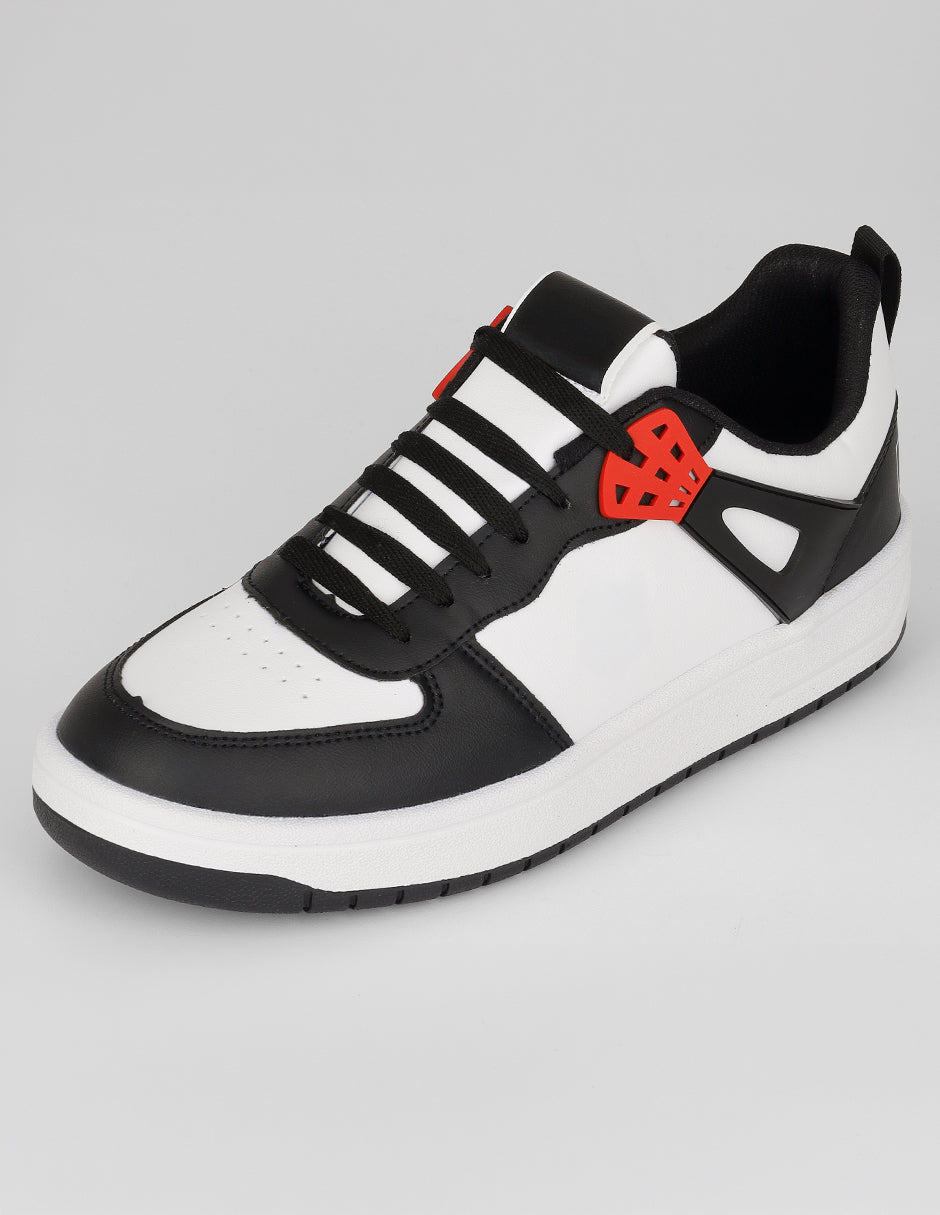 Tenis con cordones Agle en Piel vegana – Blanco