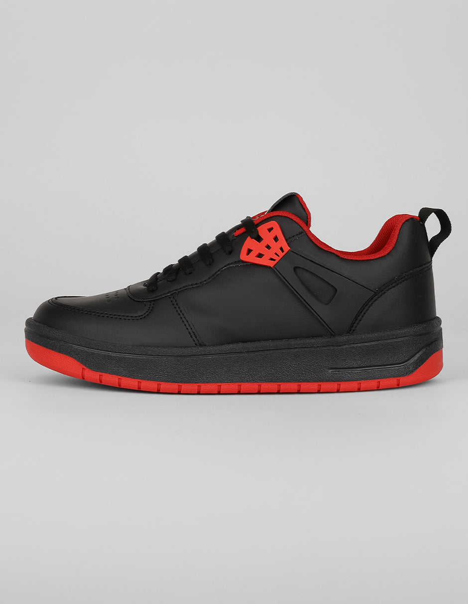 Tenis con cordones Exterior Piel vegana Color Negro Para Hombre De RBCOLLECTION
