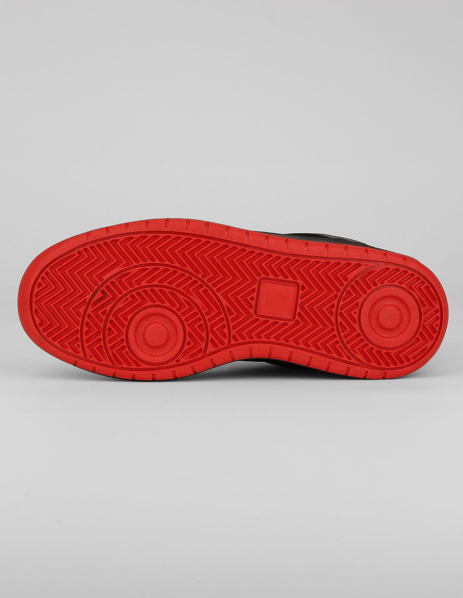 Tenis con cordones Urban en Piel vegana – Negro