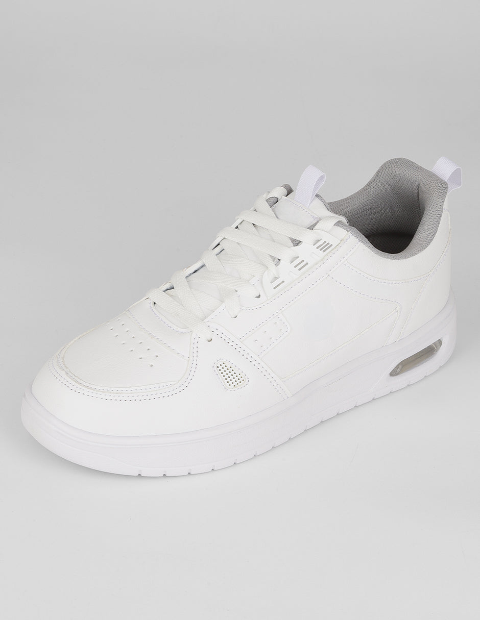 Tenis con cordones Agle en Piel vegana – Blanco
