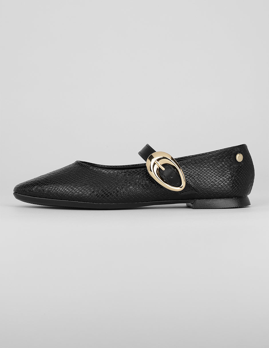 Flats clásicas Exterior Piel vegana Color Negro Para Mujer De RBBASICS