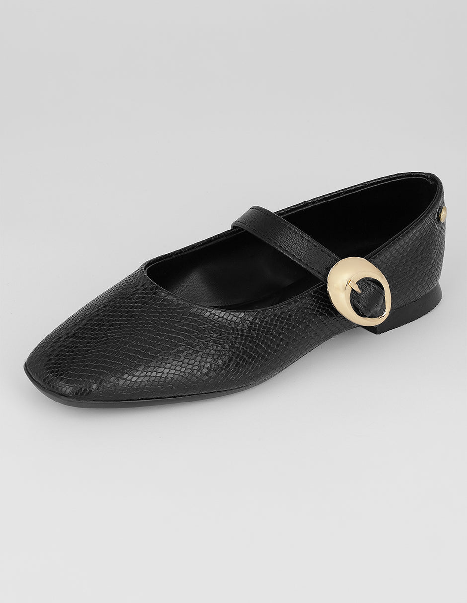 Flats clásicas Darling en Piel vegana – Negro
