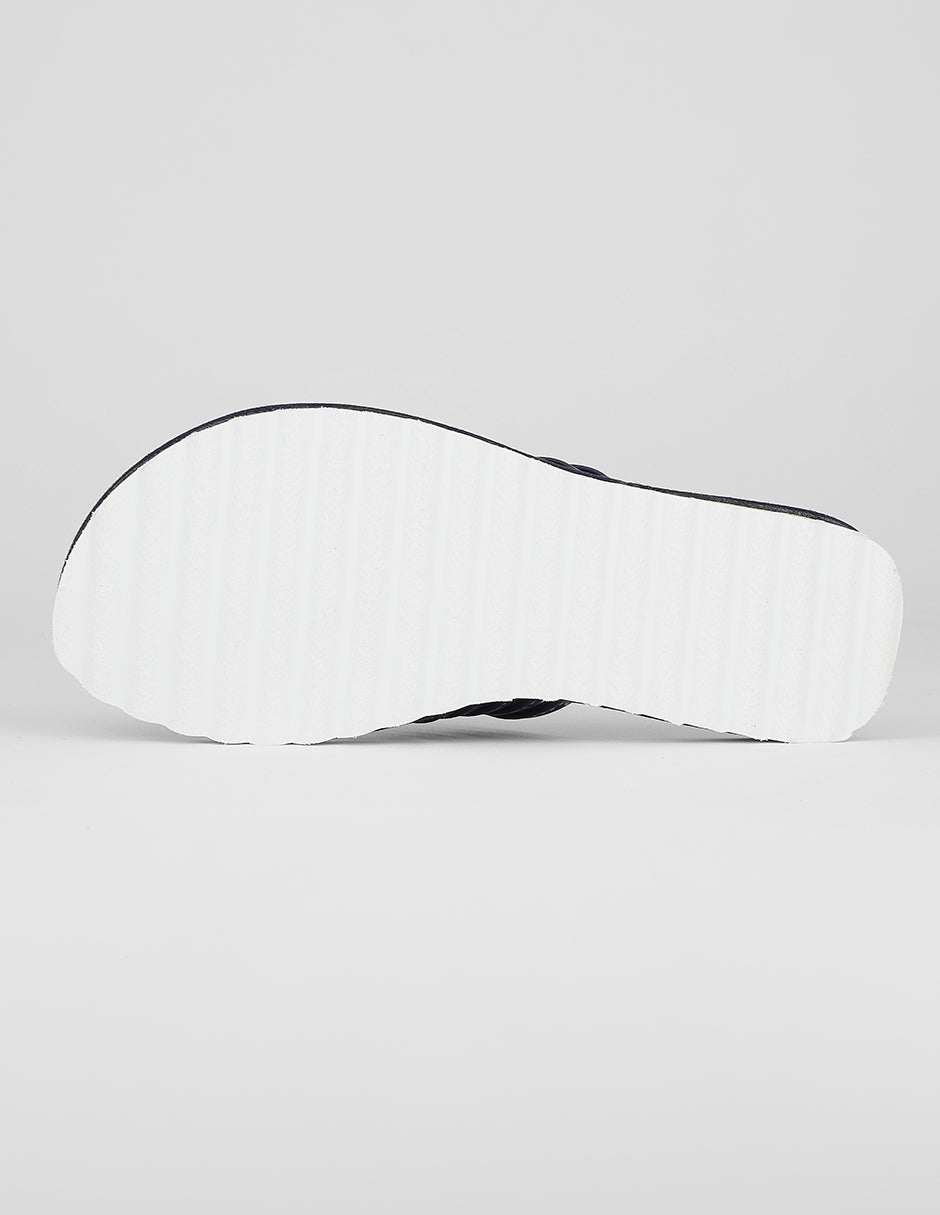 Sandalias de piso Onne en Piel vegana – Azul