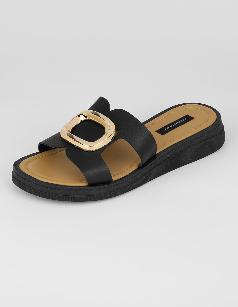 Sandalias con plataforma Hera en Piel vegana – Negro