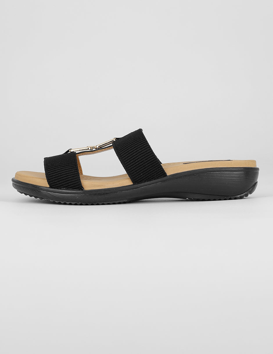 Sandalias con plataforma Exterior Textil Color Negro Para Mujer De RBCOLLECTION