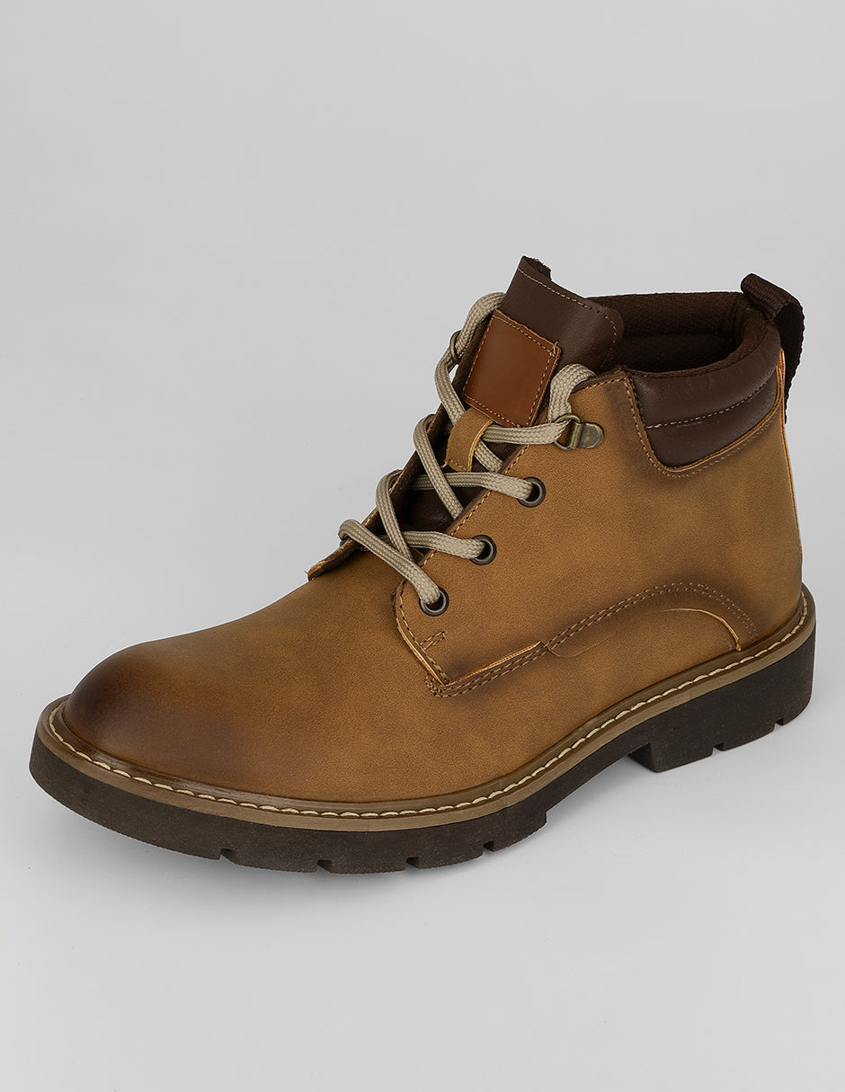 Botas casuales Bike en Piel vegana – Café