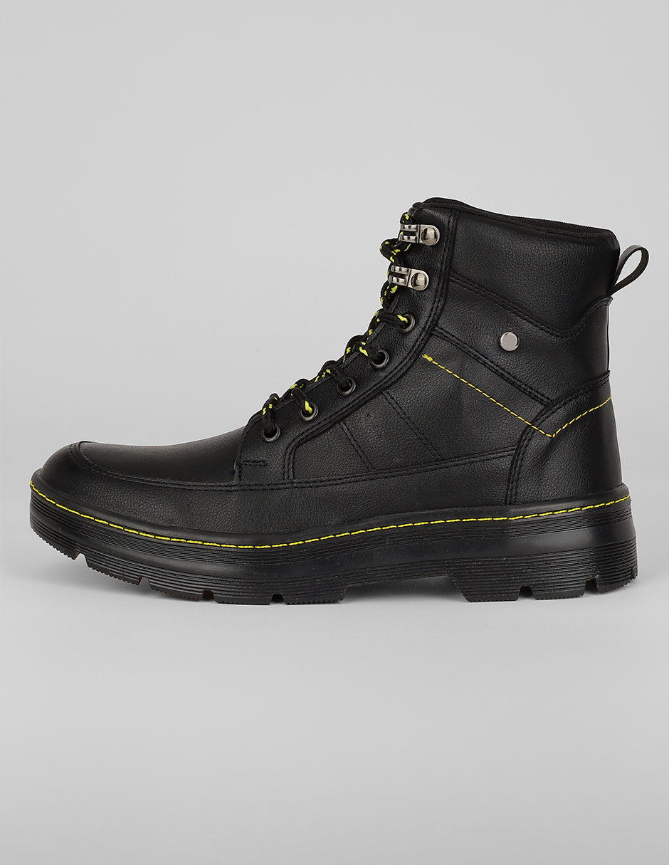 Botas industriales Exterior Piel vegana Color Negro Para Hombre De RBMOVE