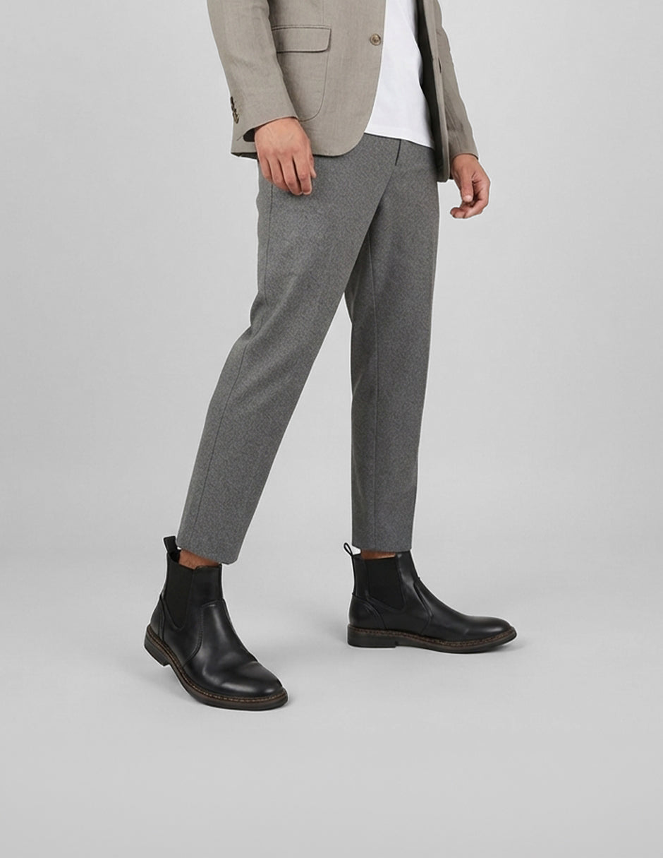 Botas casuales Hand made en Piel vegana – Negro