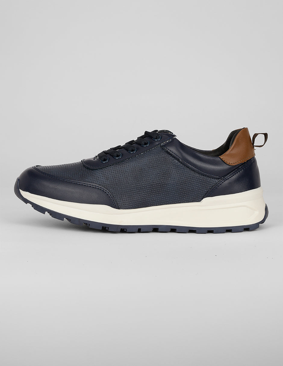 Tenis tipo deportivo Exterior Piel vegana Color Azul Para Hombre De RBCOLLECTION