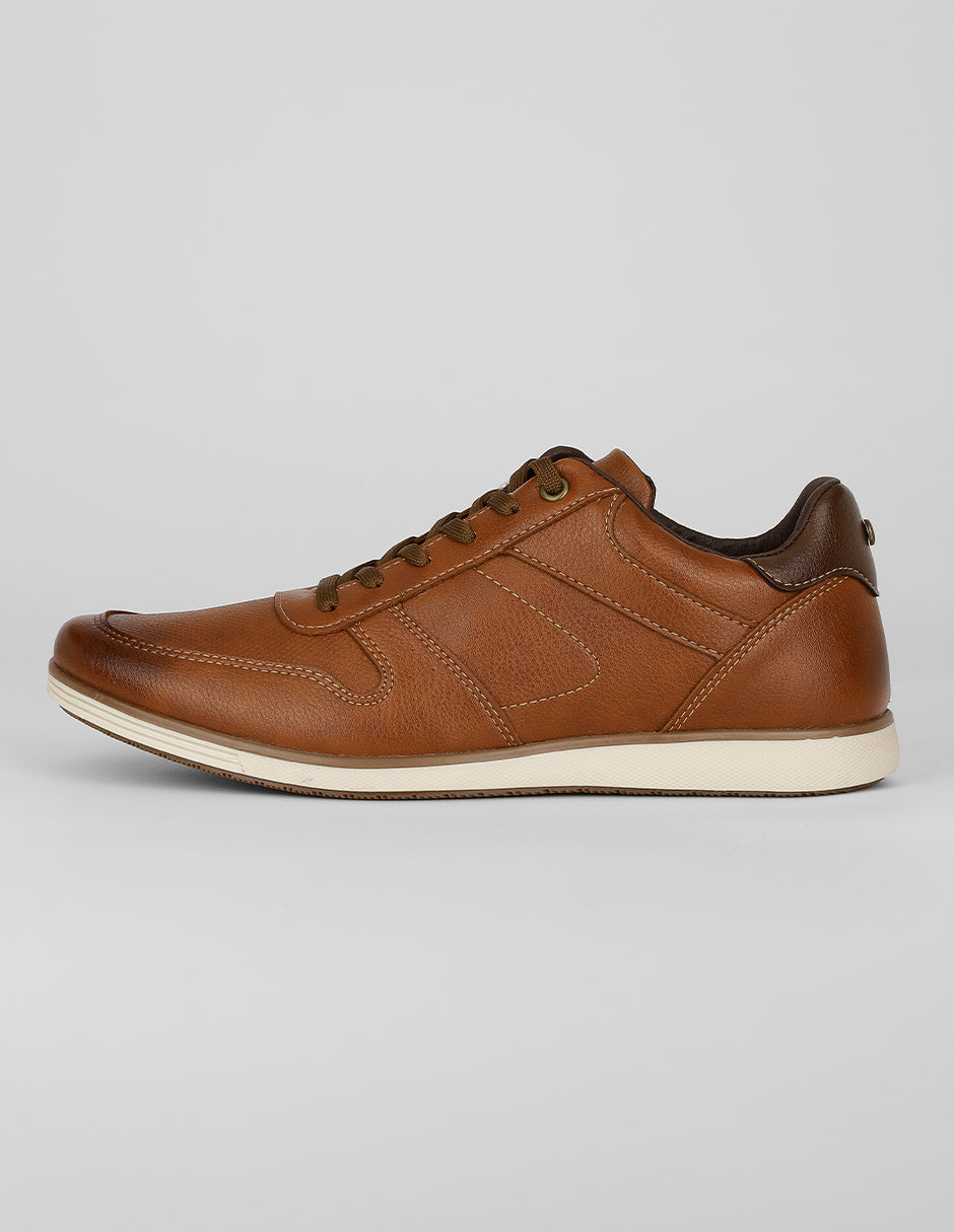 Zapato de confort Exterior Piel vegana Color Camel Para Hombre De RBCOLLECTION