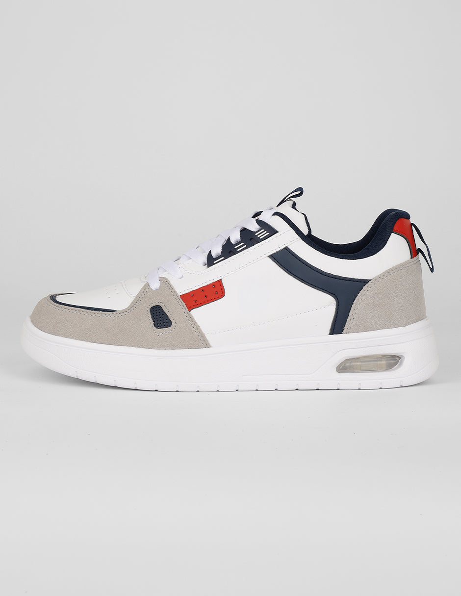 Tenis con cordones Exterior Piel vegana Color Blanco Para Hombre De RBCOLLECTION