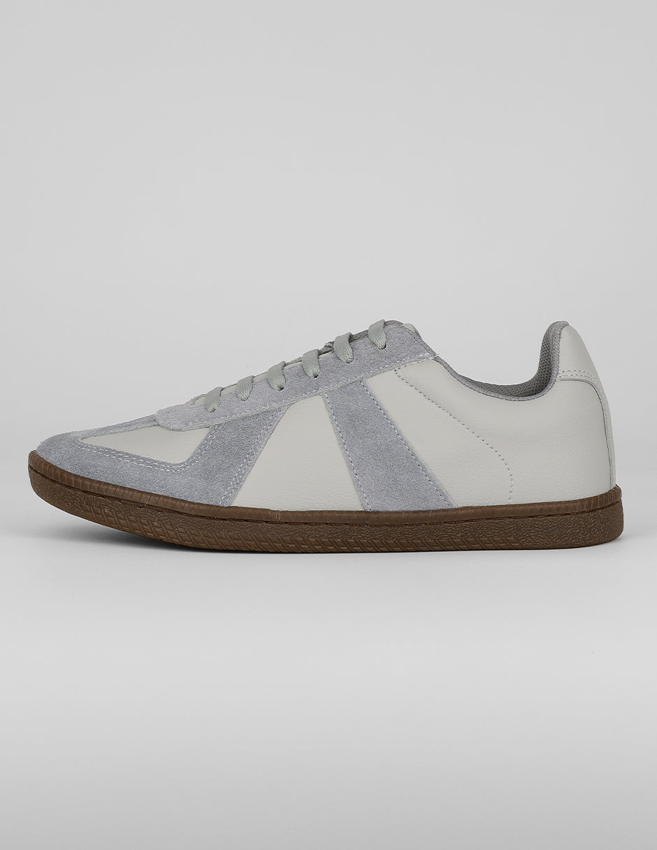 Tenis con cordones Exterior Piel Color Gris Para Hombre De RBCOLLECTION