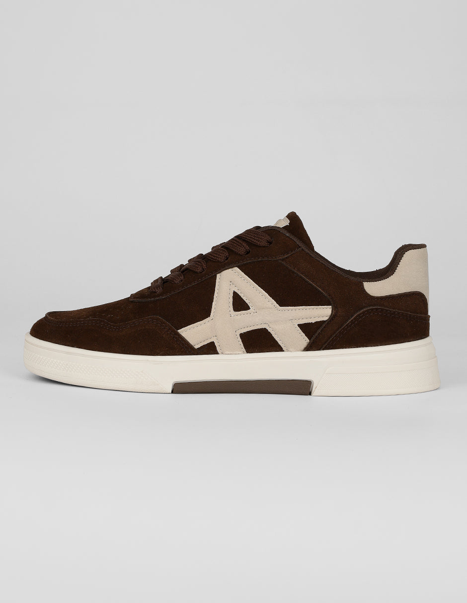 Tenis con cordones Exterior Textil Color Café Para Hombre De RBCOLLECTION