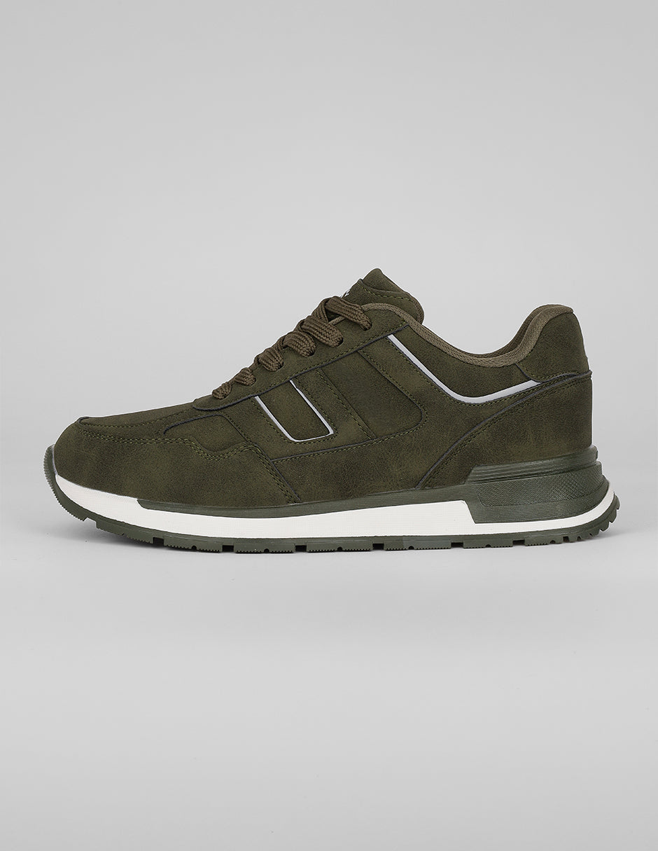 Tenis tipo deportivo Exterior Piel vegana Color Verde Para Hombre De RBCOLLECTION