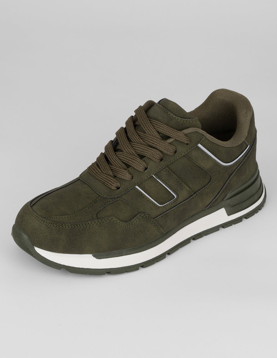 Tenis tipo deportivo Bear en Piel vegana – Verde
