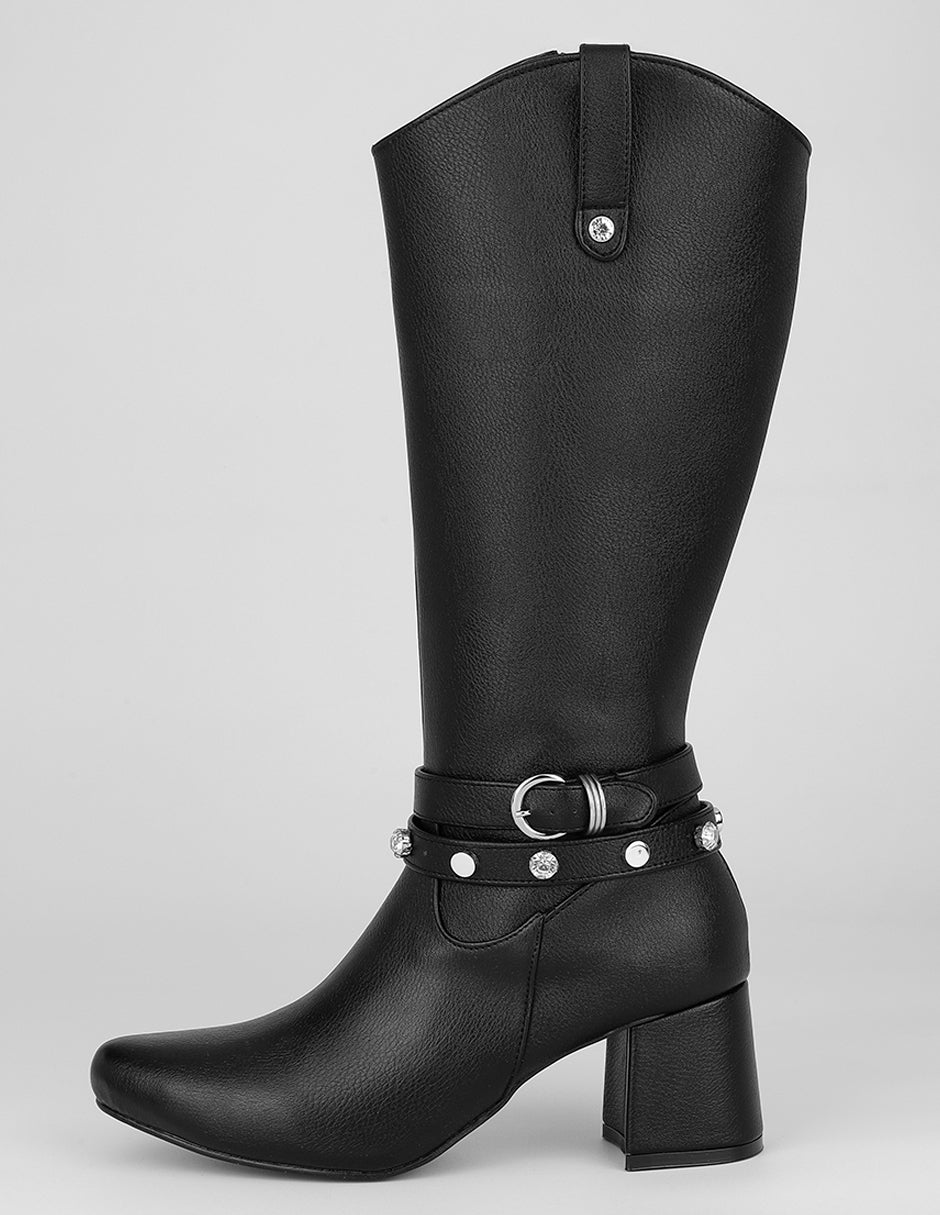 Botas altas Exterior Piel vegana Color Negro Para Mujer De RBCOLLECTION