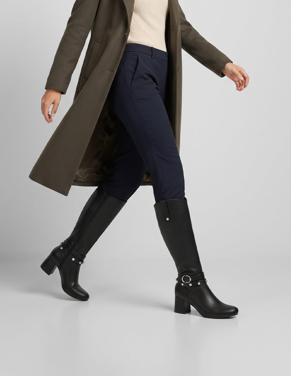 Botas altas Hella en Piel vegana – Negro
