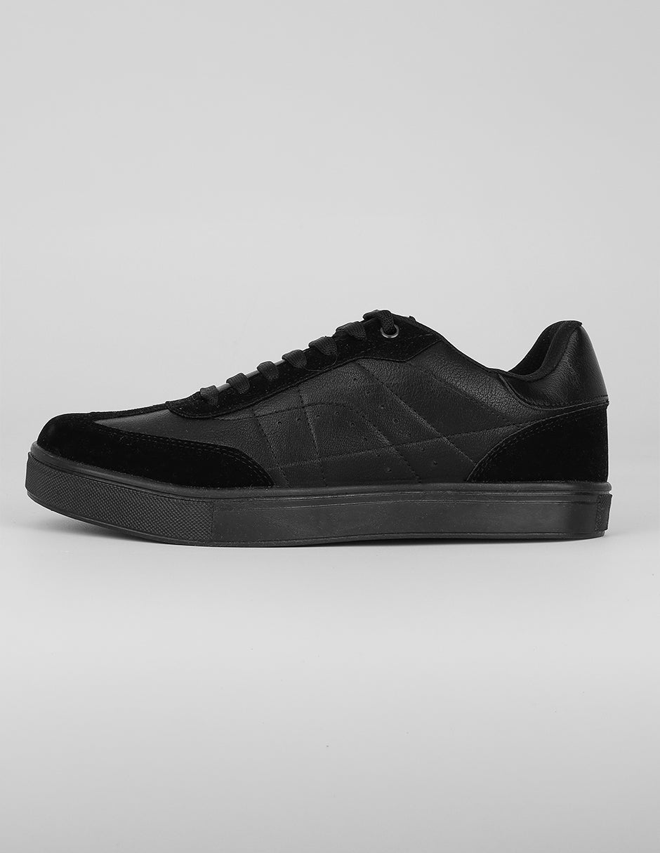 Tenis con cordones Exterior Piel vegana Color Negro Para Hombre De RBCOLLECTION
