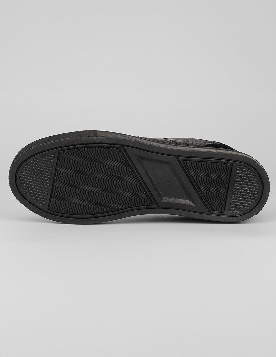 Tenis con cordones Urban en Piel vegana – Negro