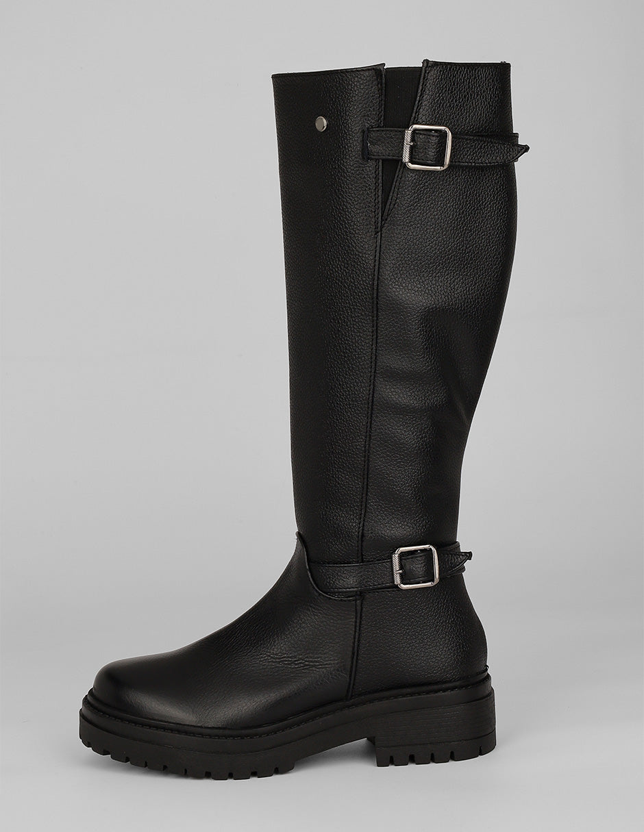 Botas altas Exterior Piel Color Negro Para Mujer De RBCOLLECTION