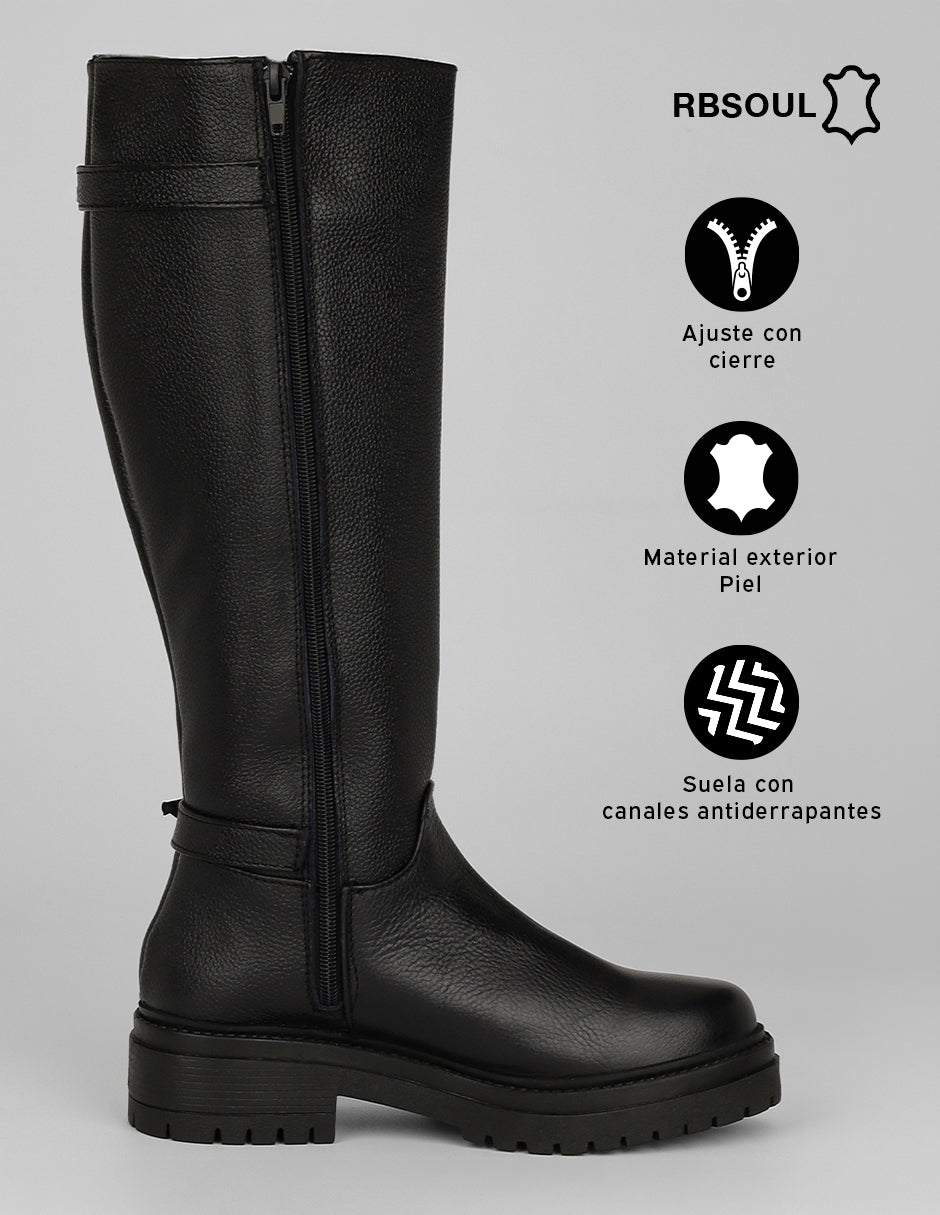 Botas altas Bosqui en Piel – Negro