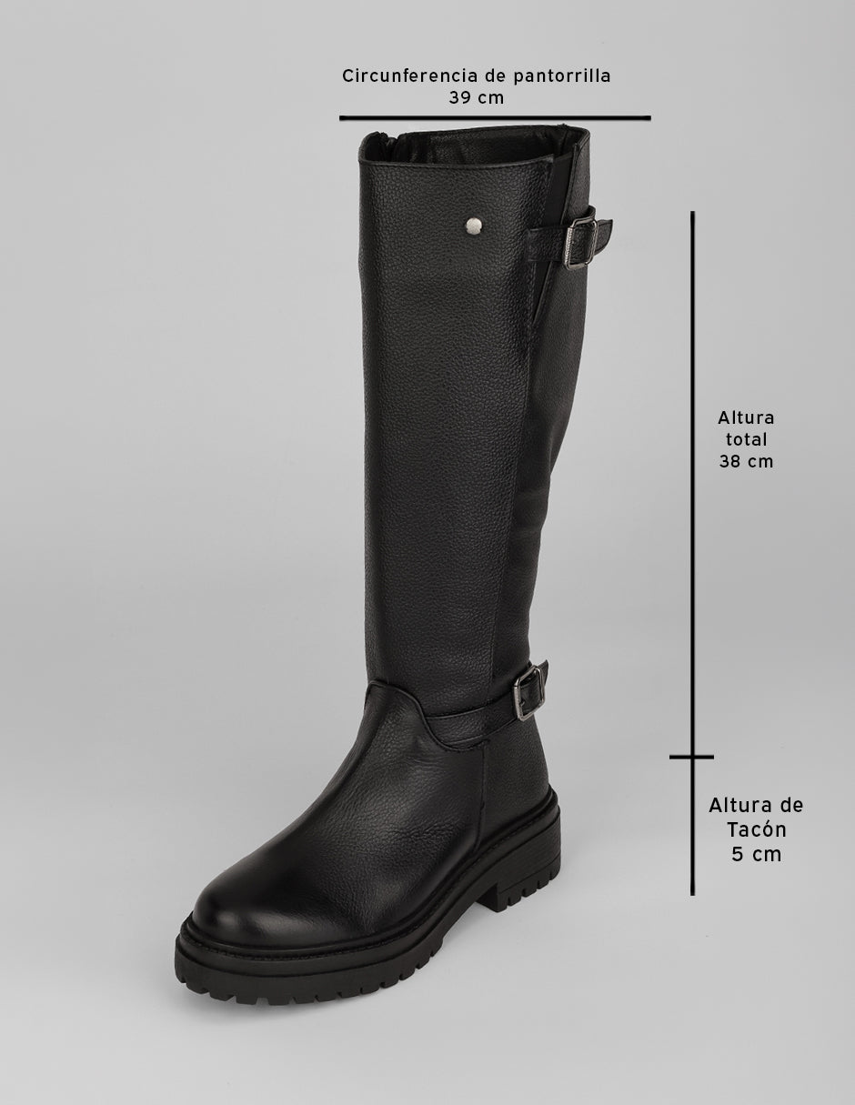Botas altas Bosqui en Piel – Negro