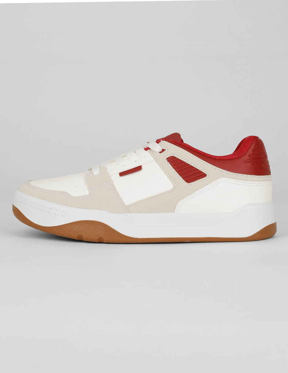 Tenis con cordones Exterior Piel vegana Color Blanco Para Hombre De RBCOLLECTION