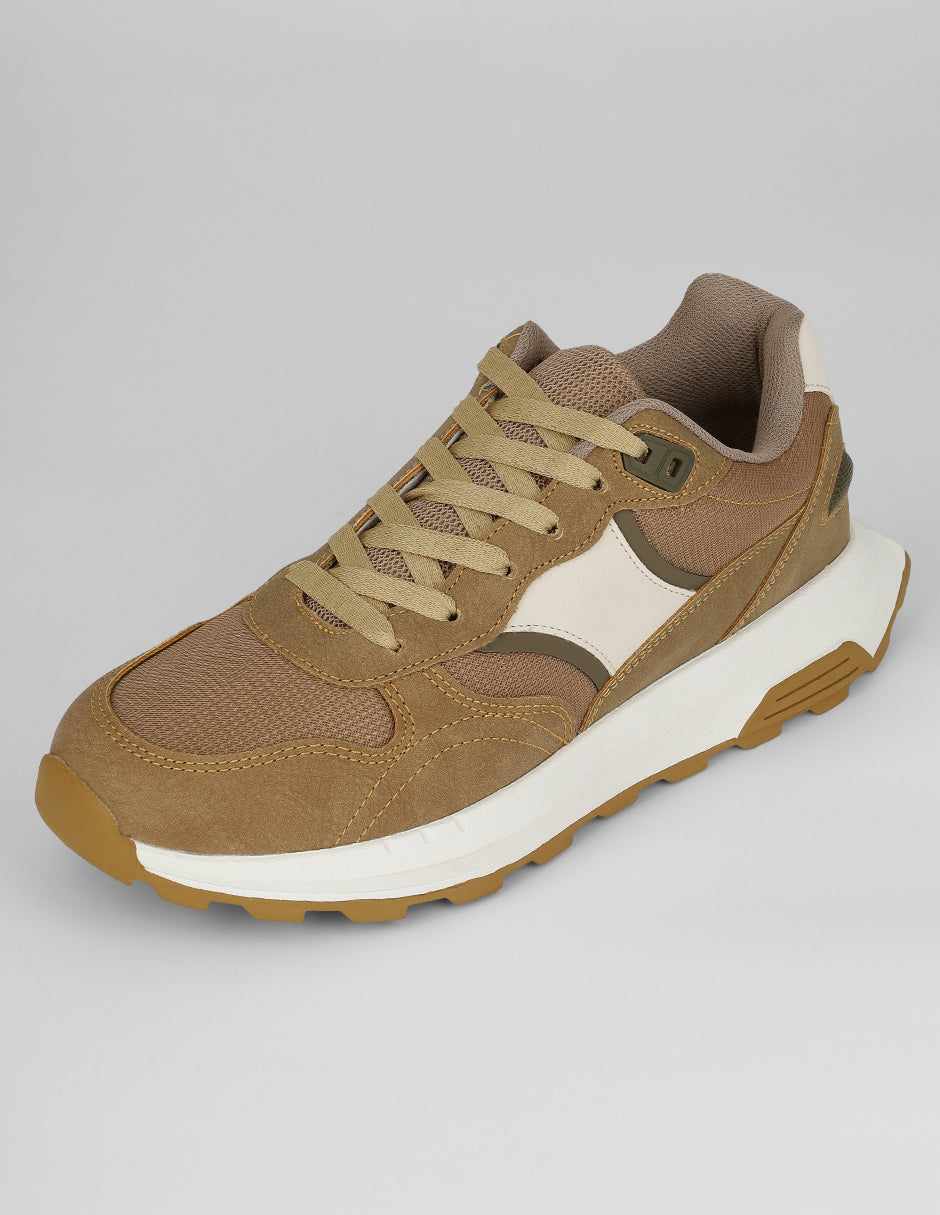 Tenis tipo deportivo Bear en Textil – Café
