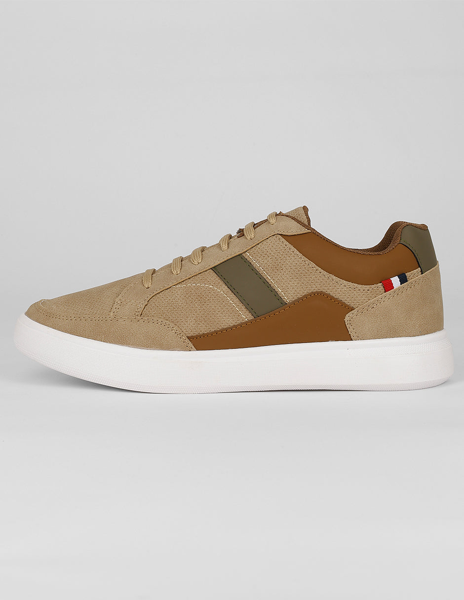 Tenis con cordones Exterior Piel vegana Color Café Para Hombre De RBCOLLECTION
