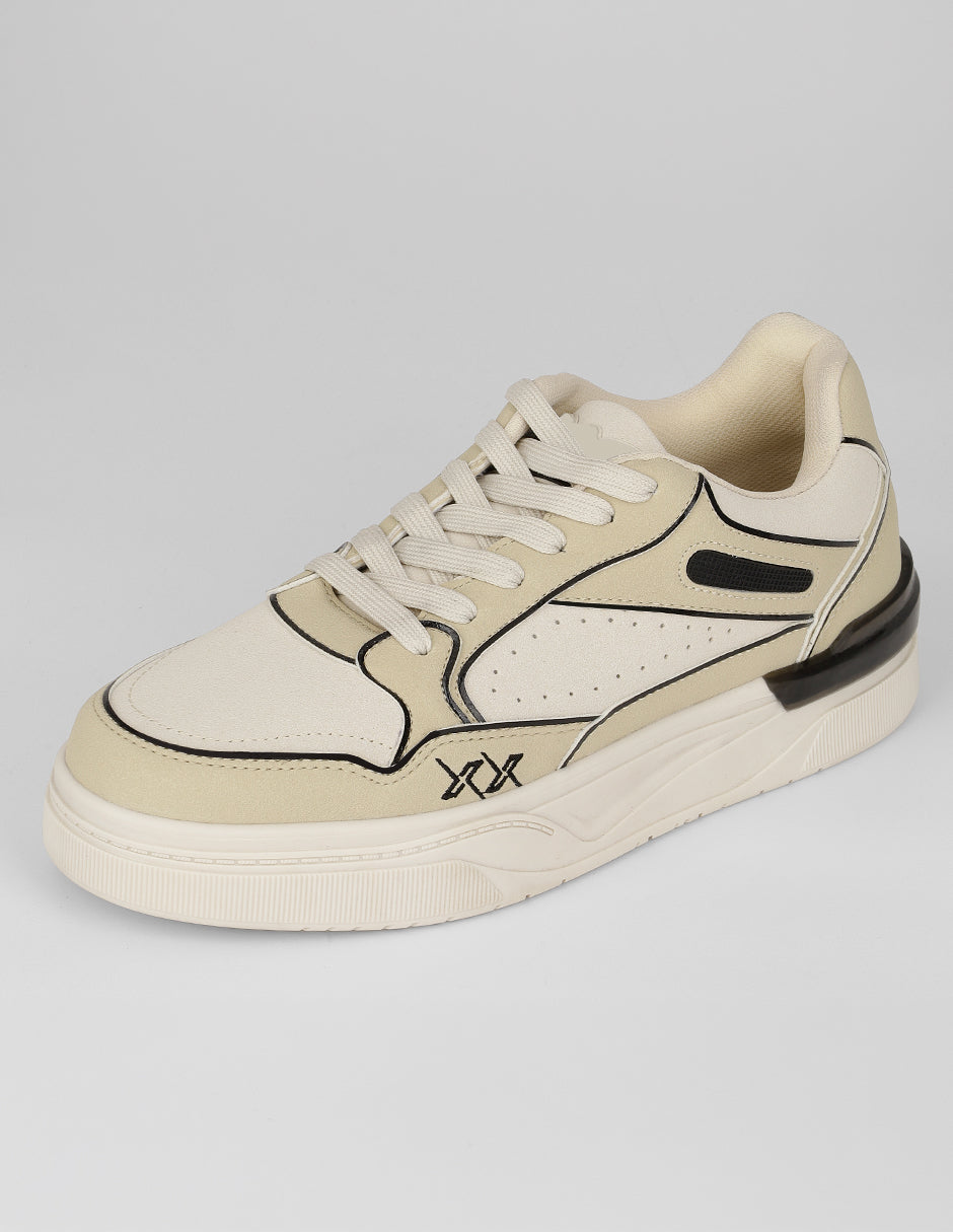 Tenis con cordones Urban en Piel vegana – Blanco